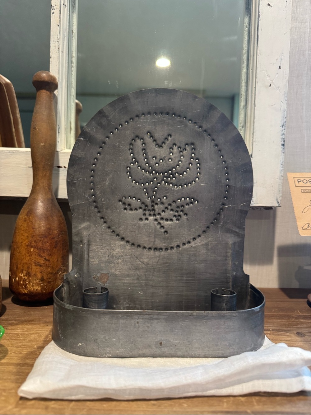 Punched Tin Wall Sconce